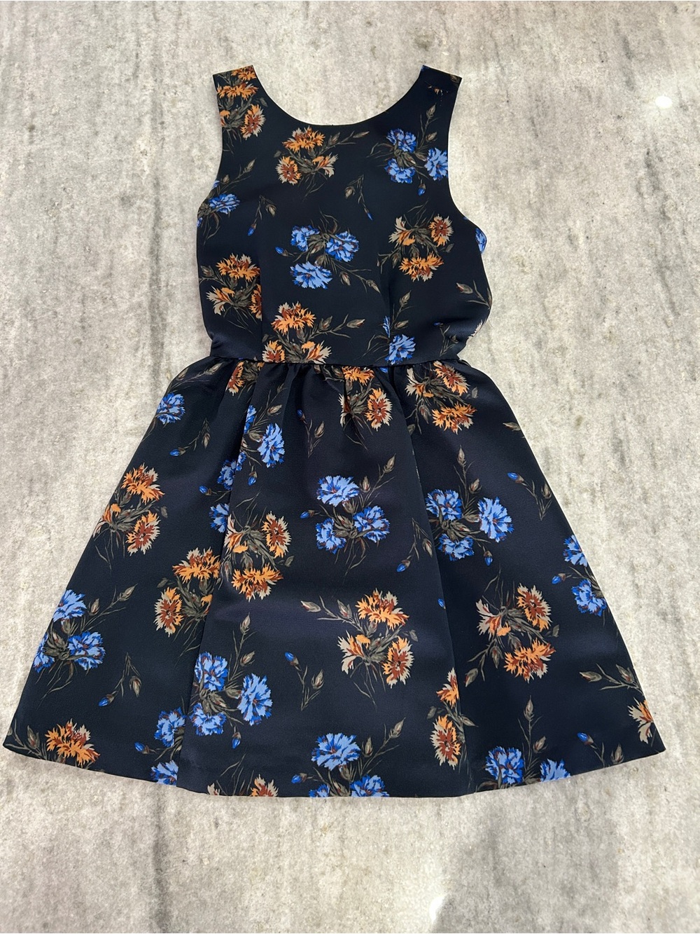 Zara Navy Floral Mini Dress Size 5